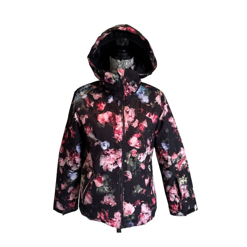 ROXY ski & Snowboard Jacket 14, XL teen, Blooming‎ Party, pink & black, powder